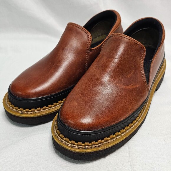 Georgia Giant Boots Twin Gore Shaker Leather Shoes GB00142 Brown Women's Size 6m - Picture 1 of 11